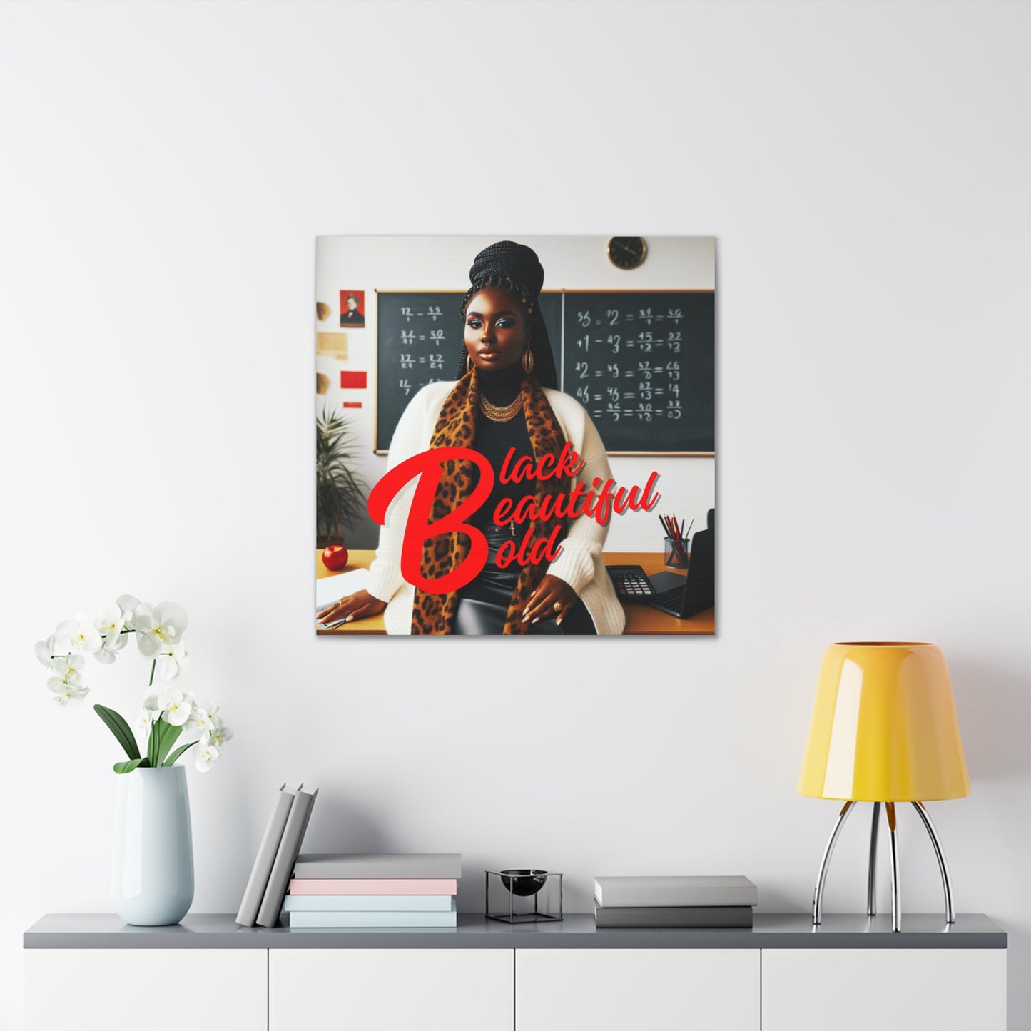 Black, Beautiful, Bold  Canvas Gallery Wrap