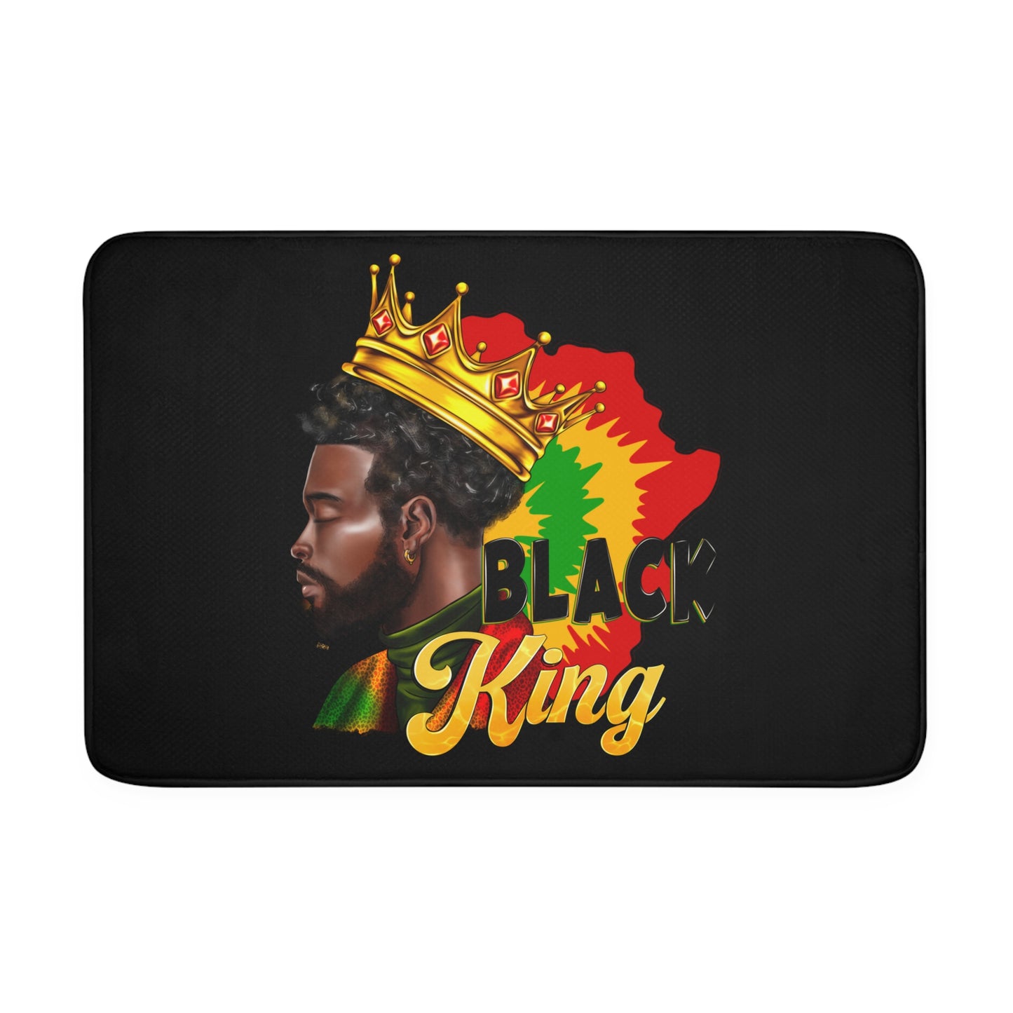 The Black King Memory Foam Bath Mat
