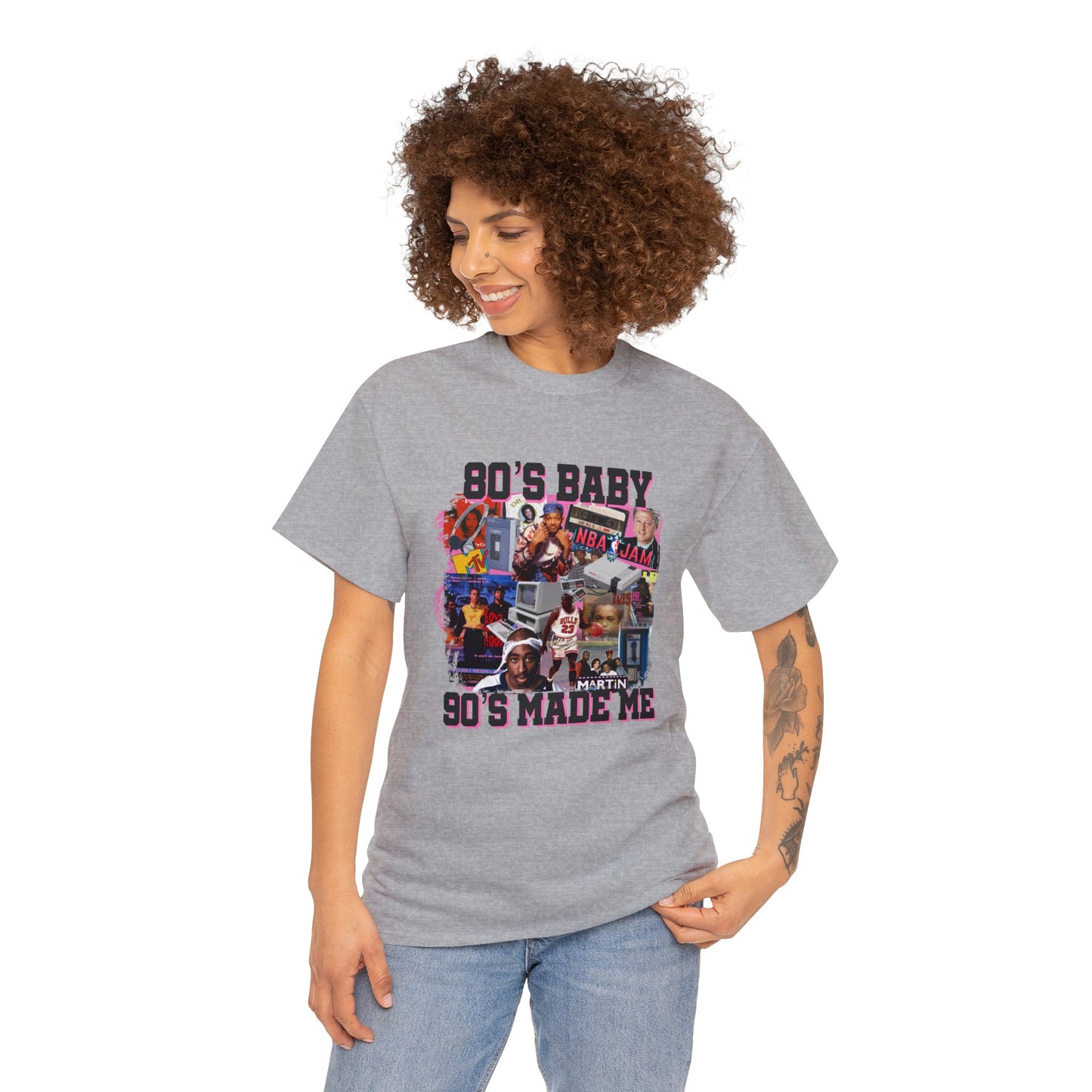 80s Baby 90s Made Me Unisex Heavy Cotton Tee