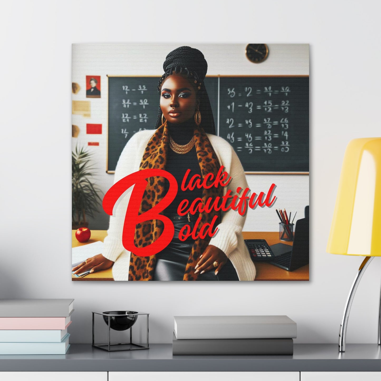Black, Beautiful, Bold  Canvas Gallery Wrap