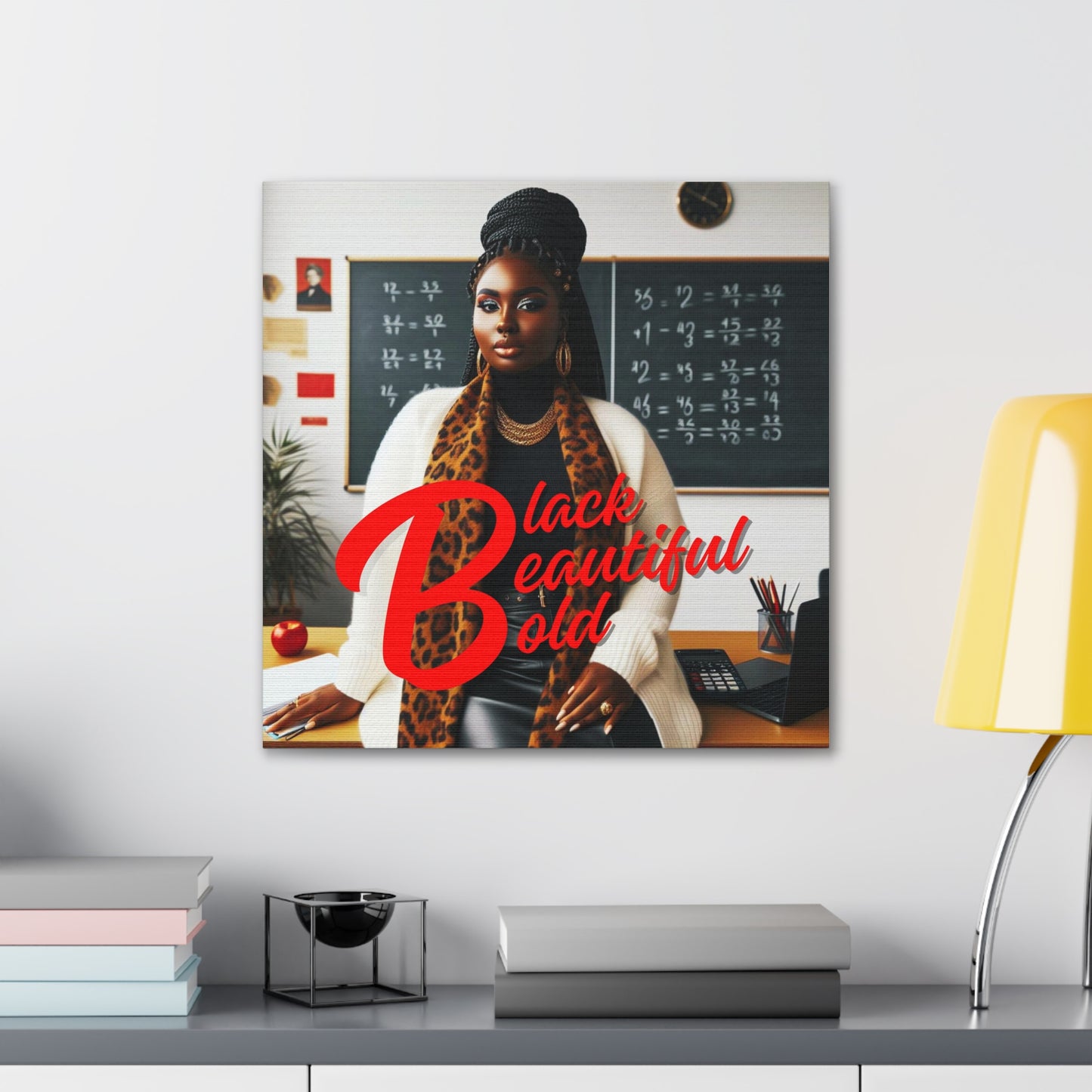 Black, Beautiful, Bold  Canvas Gallery Wrap